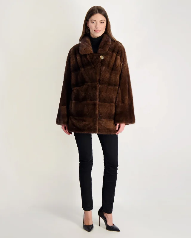 Vintage-Inspired Women's Apparel Mink Jacket