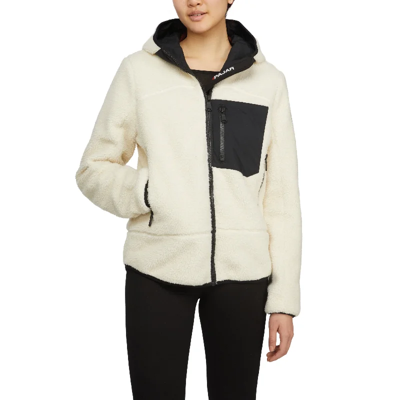 Sustainable Women's Clothes Pajar Women's Blakely Boyfriend Fit Sherpa Jacket with Fixed Hood