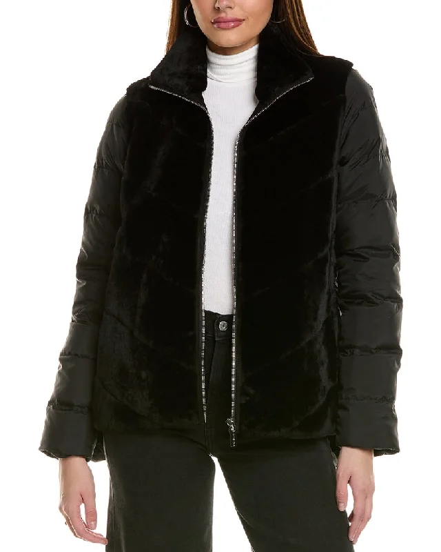 Classic Clothes For Women GORSKI Shearling Chevron Jacket