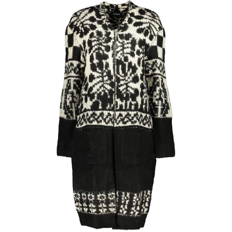 Timeless Women's Clothing Desigual Chic Long Sleeved Coat with Contrast Women's Details