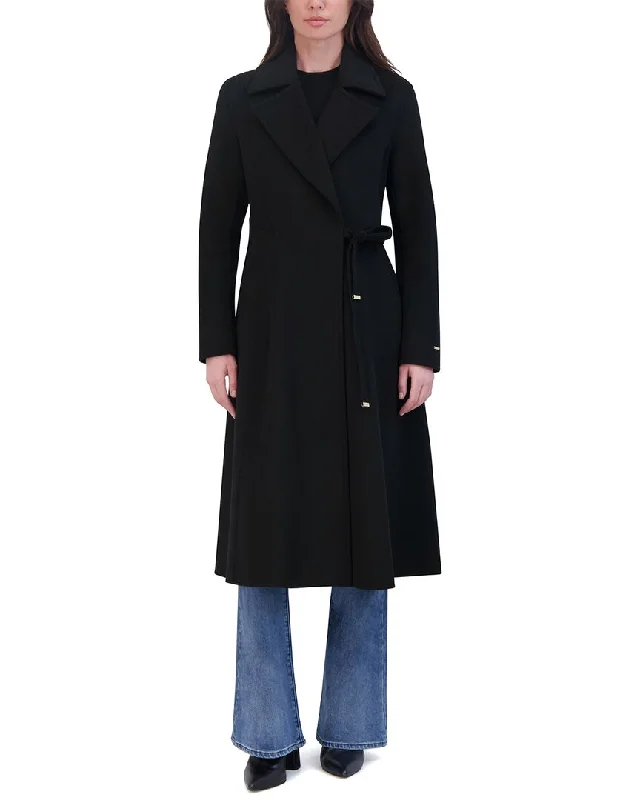 Stylish And Comfortable Clothing For Women Tahari Wool-Blend Wrap Coat