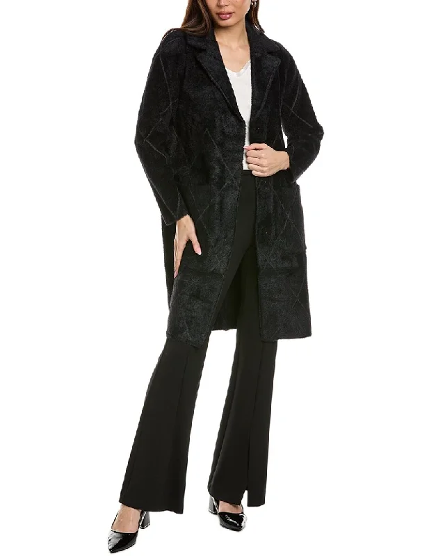 Affordable Trendy Clothes For Women Joseph Ribkoff Fuzzy Eyelash Coat