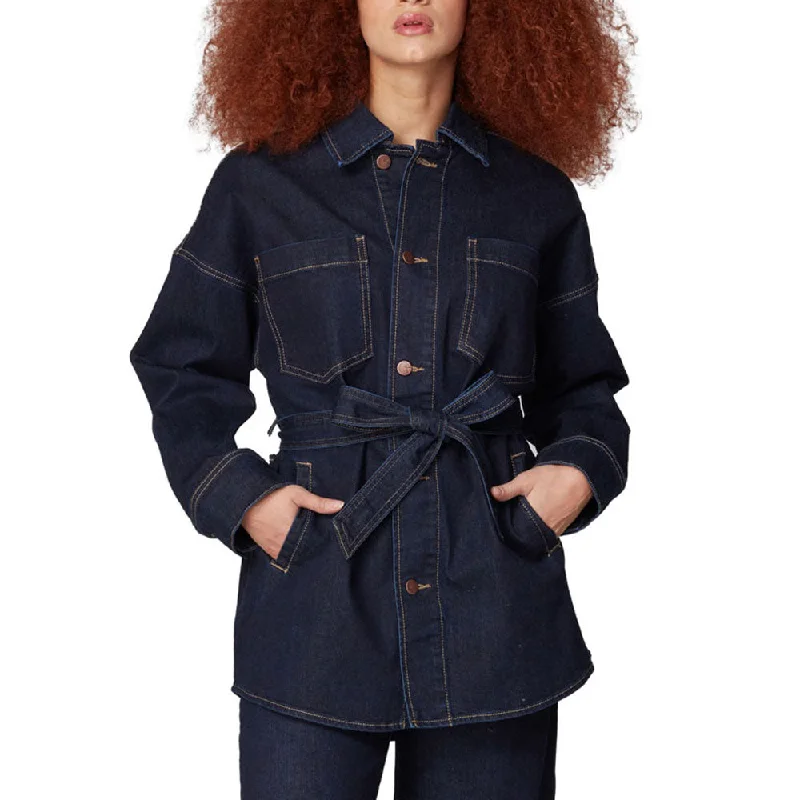 Fashionable Women's Outfit HAYDEN-DRB Long Denim Jacket