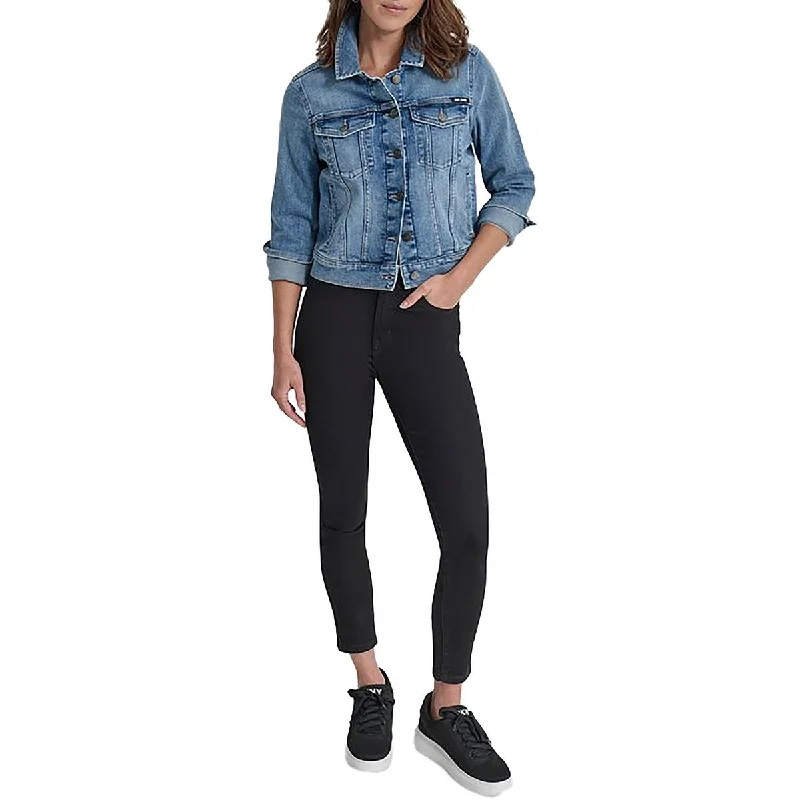 Women's Transitional Clothes Womens Pocket Denim Denim Jacket