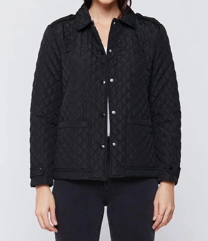 Huge Fashion Markdowns – Update Your Closet Now Rae Quilted Snap Down Jacket In Black