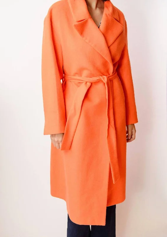 Women's Clothing For Holiday Travel Kylie Coat In Orange