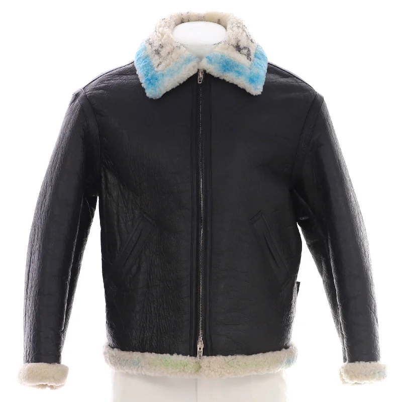 Final Call – Shop Elegant And Casual Fashion For Less Graffiti Zip Jacket Leather and Shearling