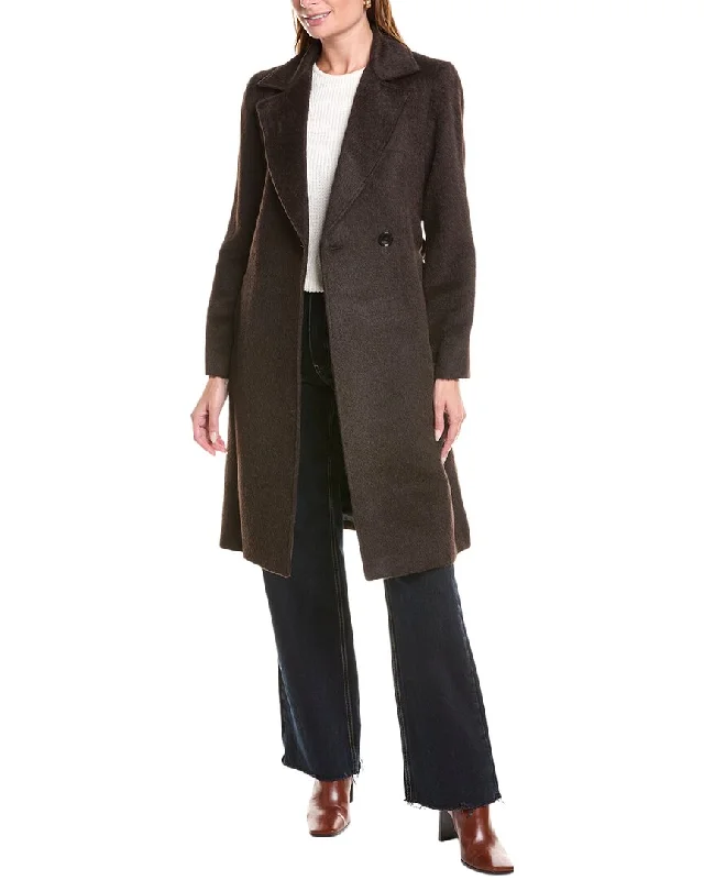 Women's Clothing Apparel sofiacashmere Belted Alpaca & Wool-Blend Coat