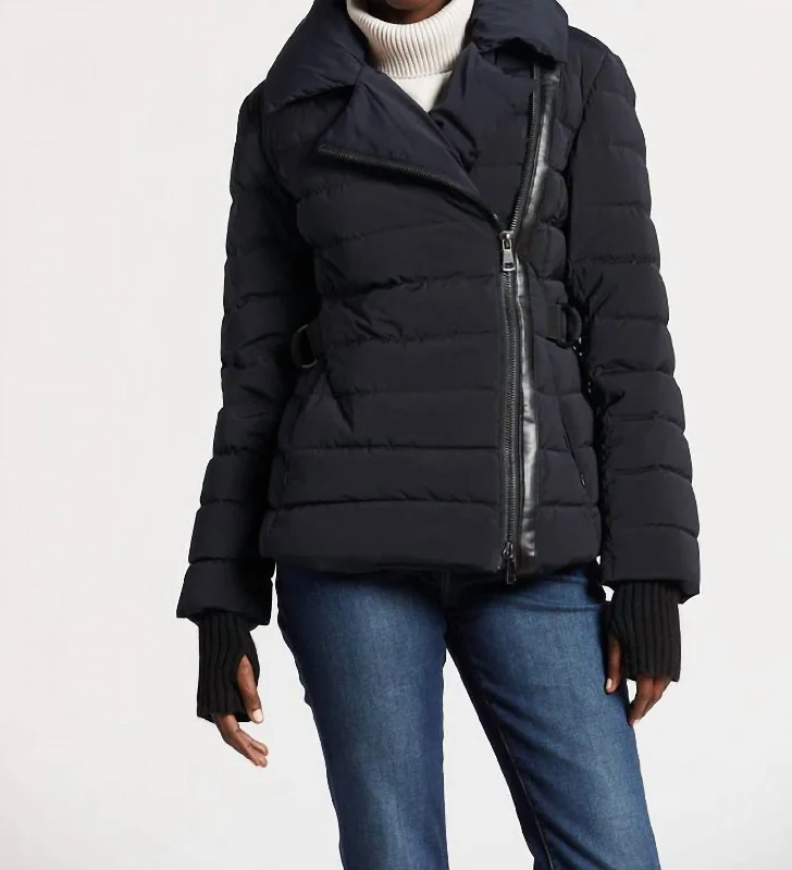 Women's Vacation Outfit Kiki Fitted Down Jacket In Black