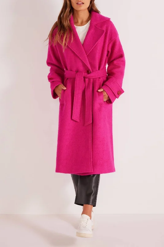 Stylish And Comfortable Clothing For Women Safira Coat In Berry