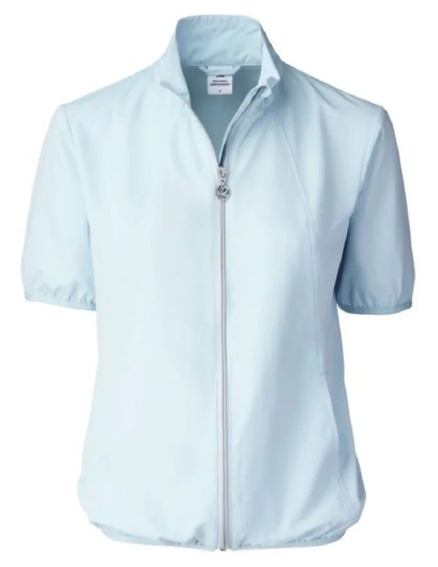 Women's Office Clothing Mia Short Sleeve Wind Jacket In Breeze