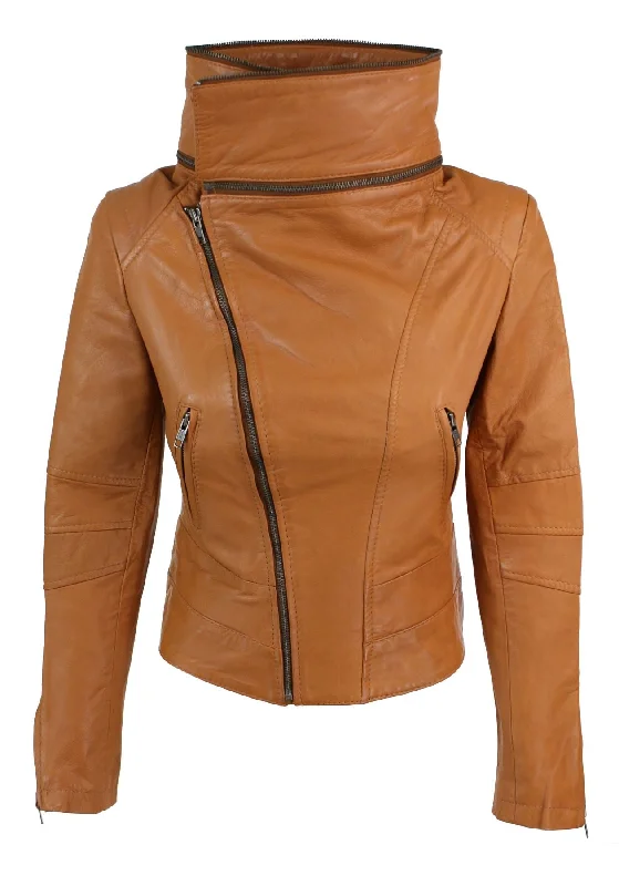 Chic Women's Garments Leather Racing Biker Jacket