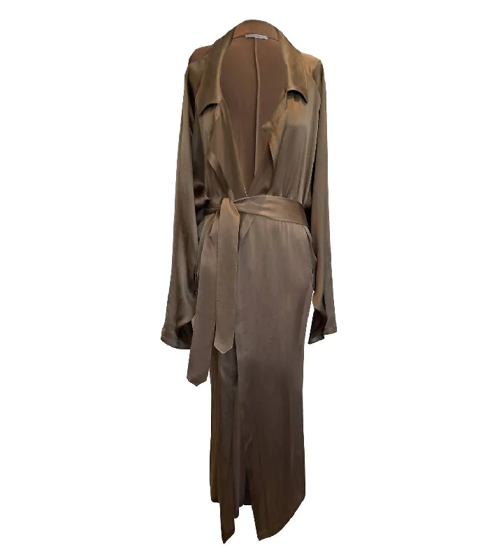 Fashion Sale Live Now – Upgrade Your Style For Less Oversized Trench Coat In Antique Gold