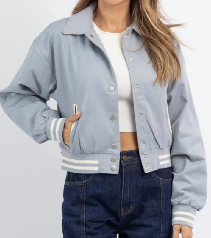 Big Savings On Modern And Classic Fashion Looks Brexley Bomber Jacket In Blue