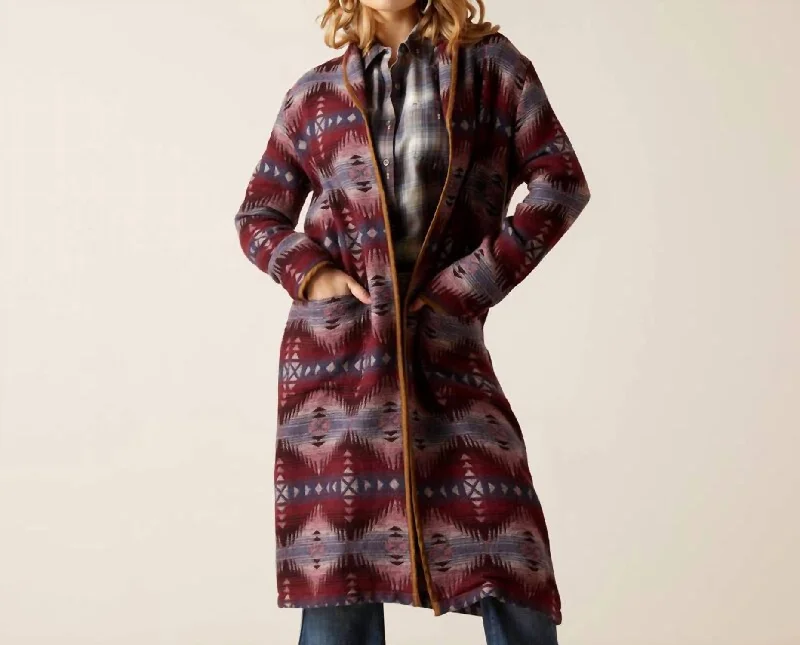 Women's Weekend Outfit Mckenzie Blanket Coat In Multi Volcanic