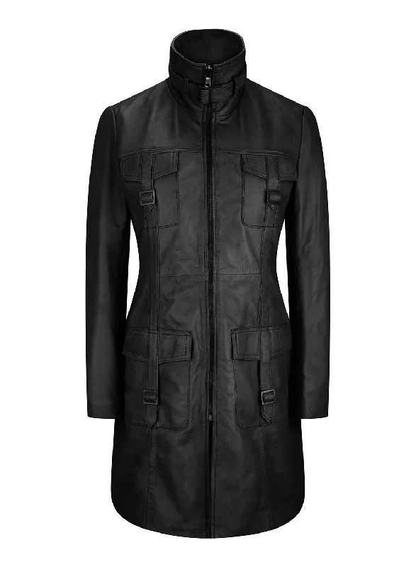 Affordable Trendy Clothes For Women Vintage Leather Trench Coat