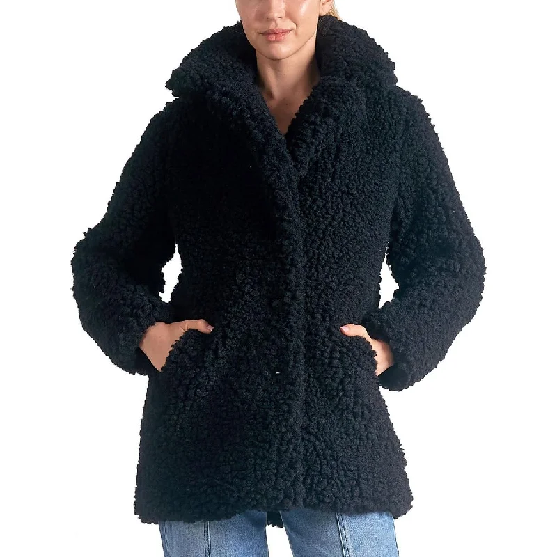 Women's Cozy Clothes Womens Collar Faux Fur Faux Fur Coat