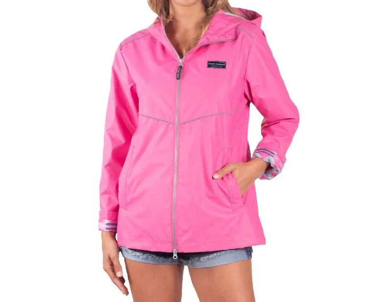 Women's Versatile Apparel Rain Jacket In Berry