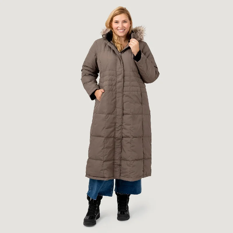 Affordable Luxury Women's Apparel Free Country Women's Plus Size Full Length Splendor Down Jacket