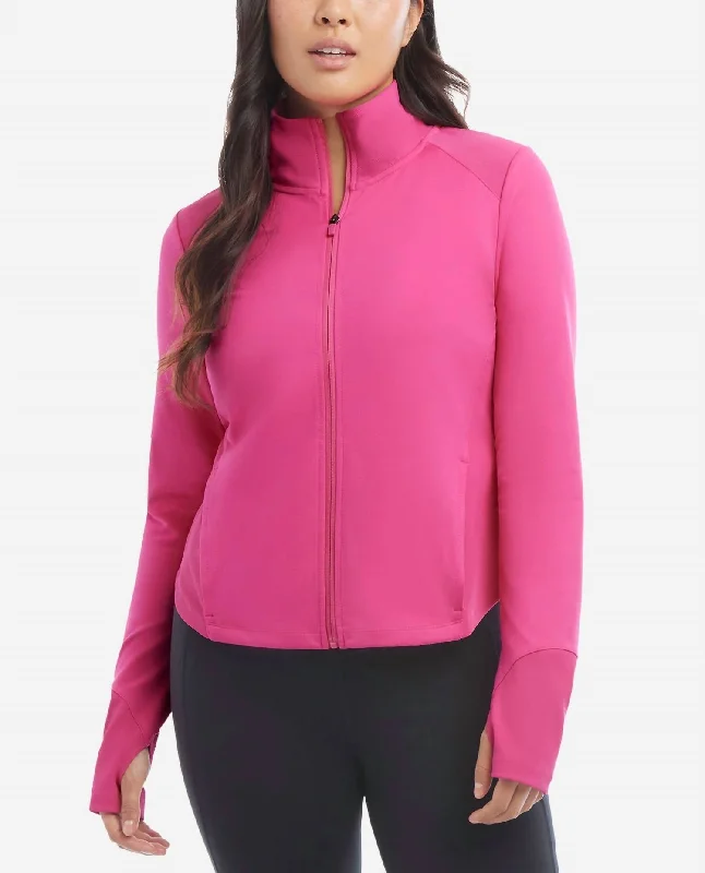 Women's Clothing For Outdoor Activities Full-Zip Run Jacket In Luminous Pink