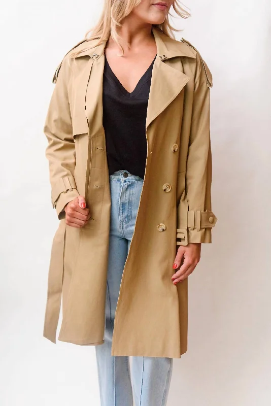 Women's Clothing With Trendy Designs Edda Trench Coat In Tan