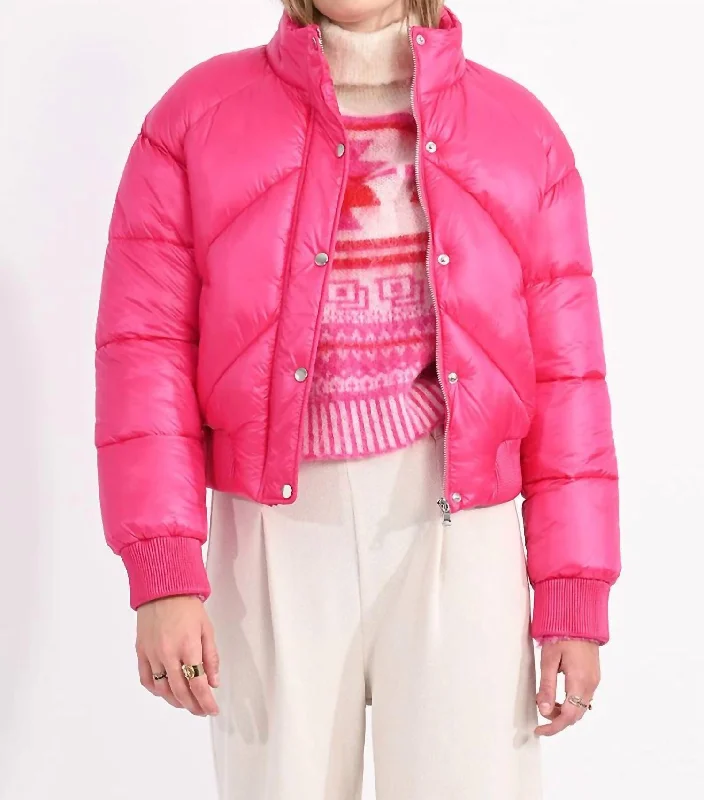 Must-Have Clothing Styles Now At Incredible Discounts Puffer Jacket In Fuchsia Pink