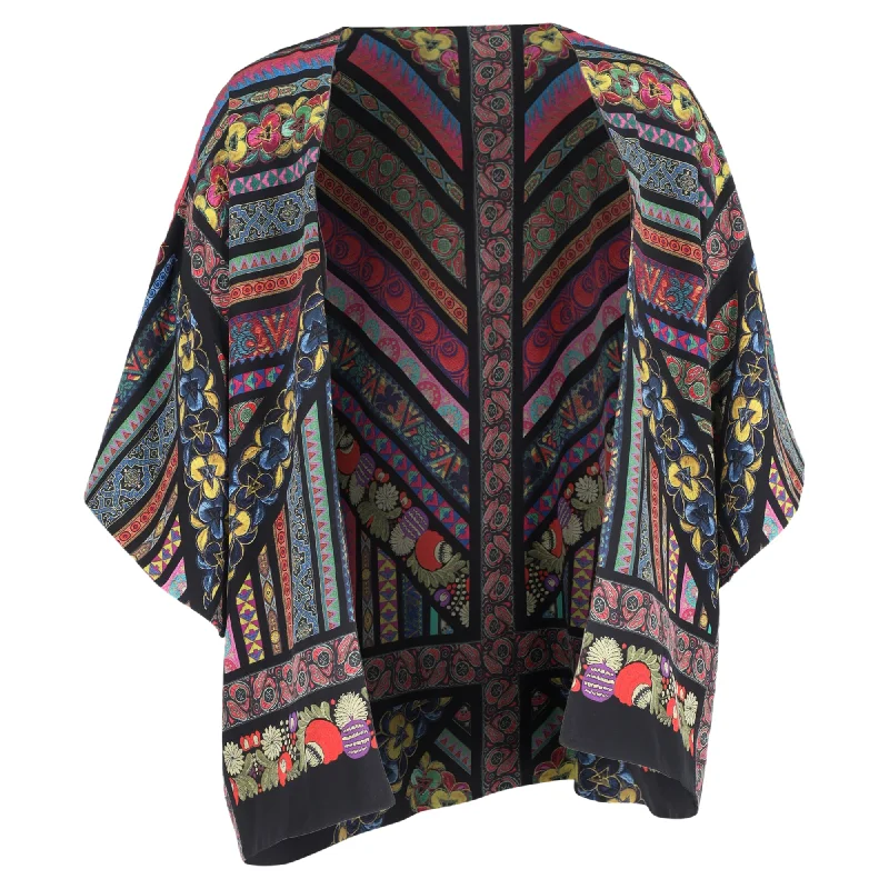 Your Favorite Fashion Pieces Now At Lower Prices Etro Printed Kimono Jacket in Multicolor Silk