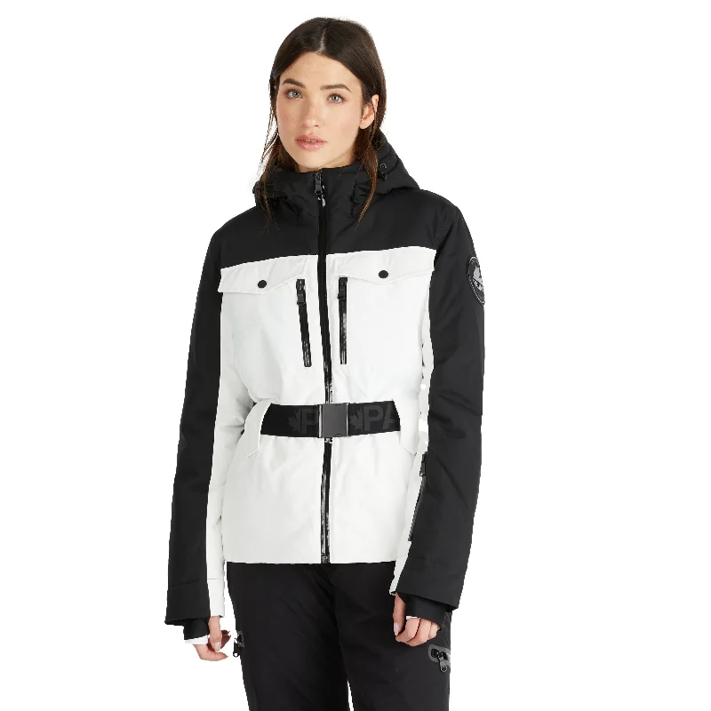 Luxury Women's Clothes Pajar Women's Gabbi Belted Ski Jacket with Fixed Hood