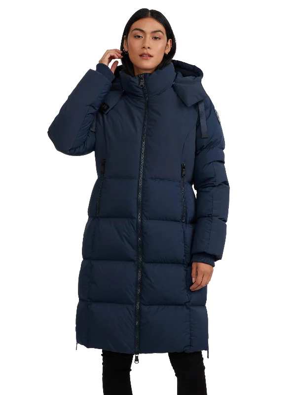 Trendy Clothing, Unbeatable Disco Pajar Women’s Zaniah Mixed Media Quilted Puffer with Detachable Hood