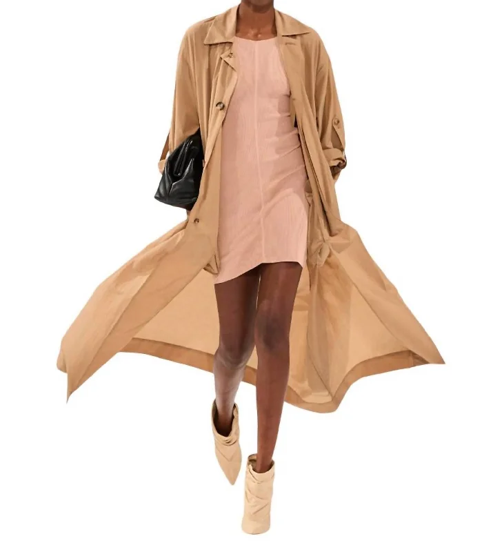 Affordable Luxury – Chic Clothing At Special Prices Capospalla Lungo Trench Coat In Beige