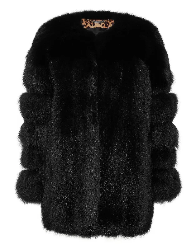 Stylish Women's Apparel Fur Jacket Luxury