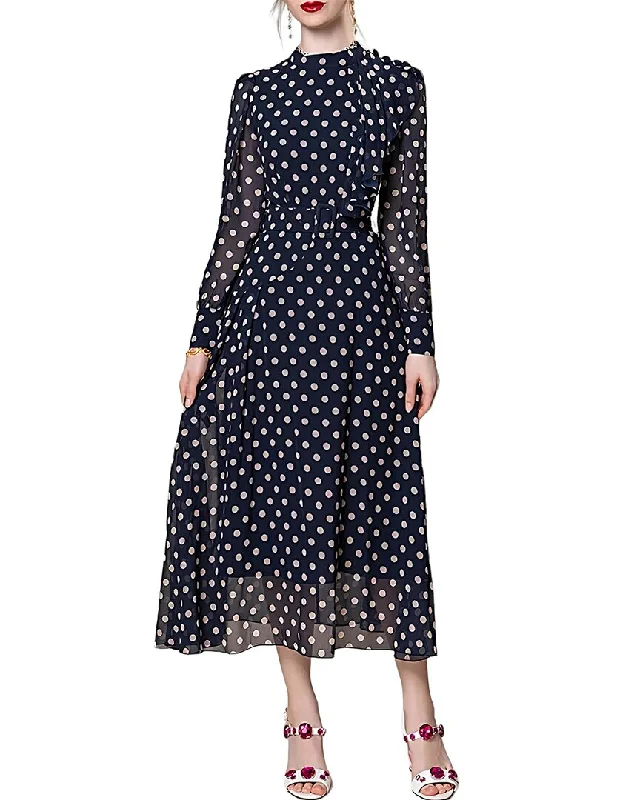 Women's Elegant Clothes Sophisticated Street Style Offers BURRYCO Midi Dress