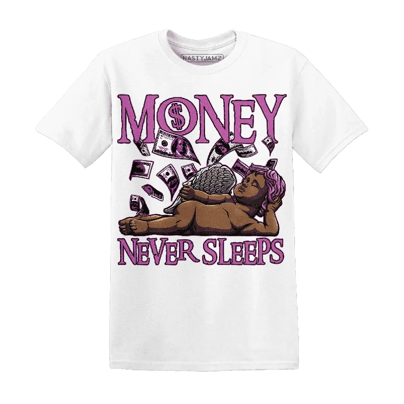 Minimalist Unisex Fashion Must-Haves Spring Offer NastyJamz GS Hyper Violet 4s T-Shirt Match Money Never Sleeps