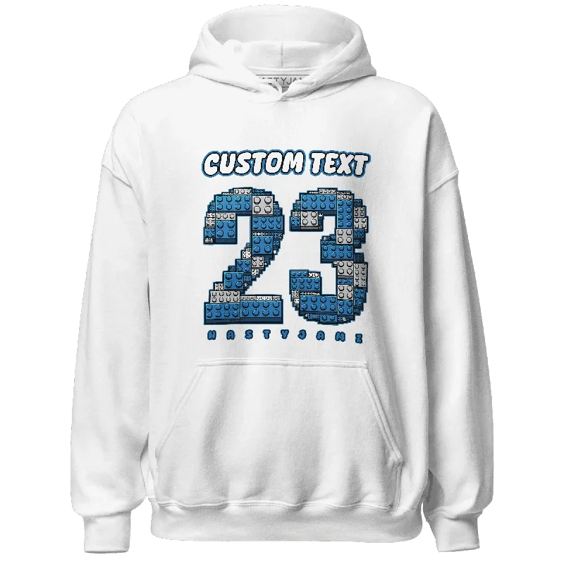 Everyday Wear For Men And Women Vintage-Inspired Style Offers NastyJamz Industrial Blue 4s Hoodie Match Number 23 Custom Text