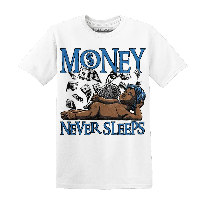 Sleek And Stylish Unisex Outerwear Special Offers NastyJamz Industrial Blue 4s T-Shirt Match Money Never Sleeps