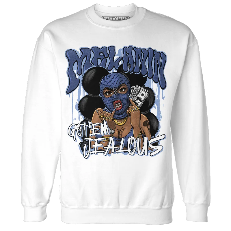 Casual And Trendy Unisex Fashion Staples The Latest Fashion Trends NastyJamz Midnight Navy 5s Sweatshirt Match Melanin Got Em Jealous