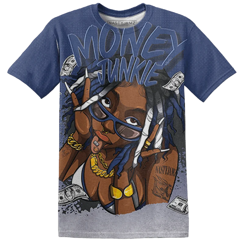 Versatile Clothing For All Genders Limited Time Offer NastyJamz Midnight Navy 5s T-Shirt Match Money Junkie All-Over Print