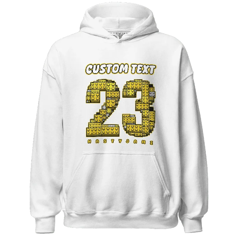 Modern Unisex Streetwear Outfits Sophisticated Fashion NastyJamz Vivid Sulfur 4s Hoodie Match Number 23 Custom Text