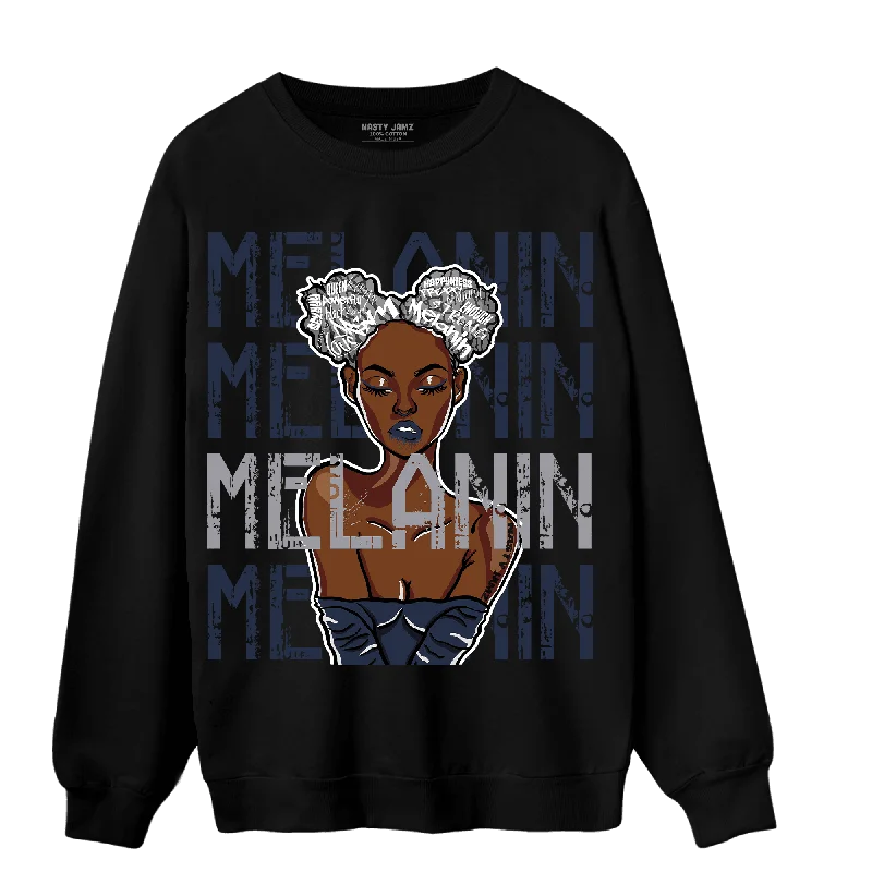 All-Season Unisex Clothing Collection Luxury Casual Deals NastyJamz White Navy 3s Sweatshirt Match Melanin Girl