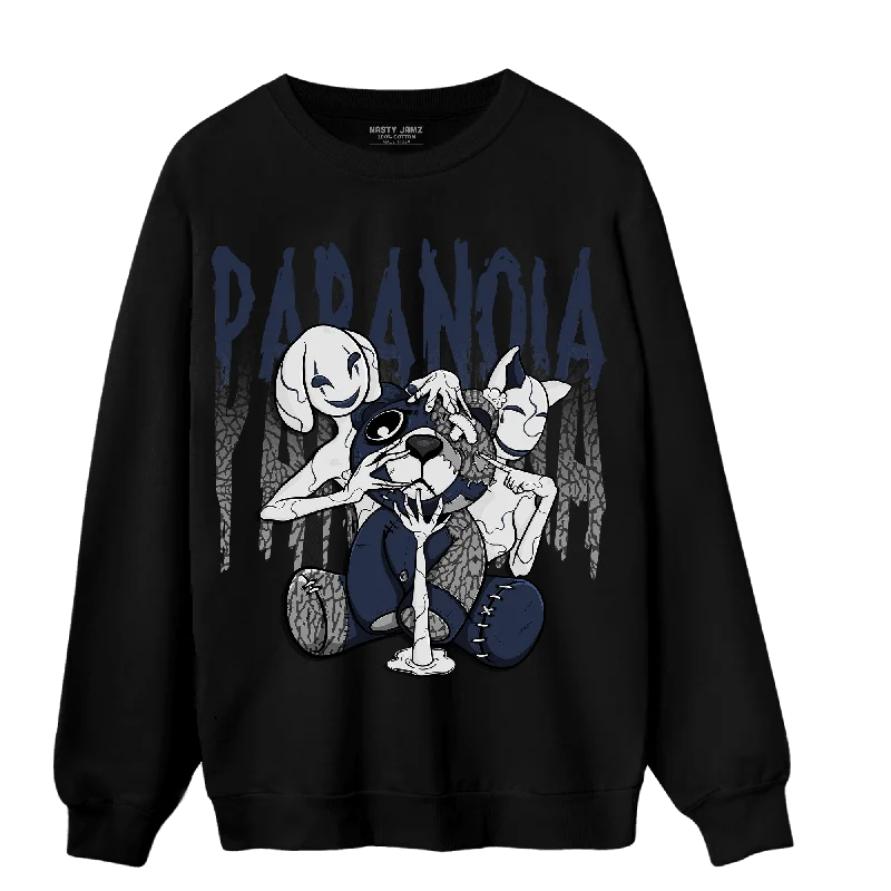 Casual And Trendy Unisex Fashion Staples Urban Fashion NastyJamz White Navy 3s Sweatshirt Match Paranoia BER