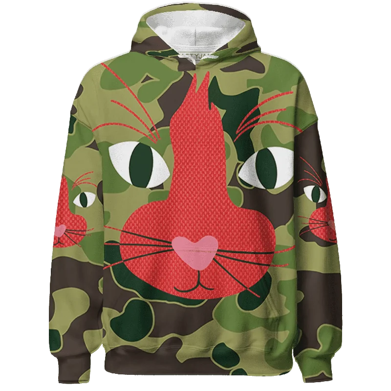 Lightweight And Breathable Unisex Wear Modern Chic Discounts AM 90 Dark Sage Solar Red NastyJamz Hoodie Match Meow All-Over Print