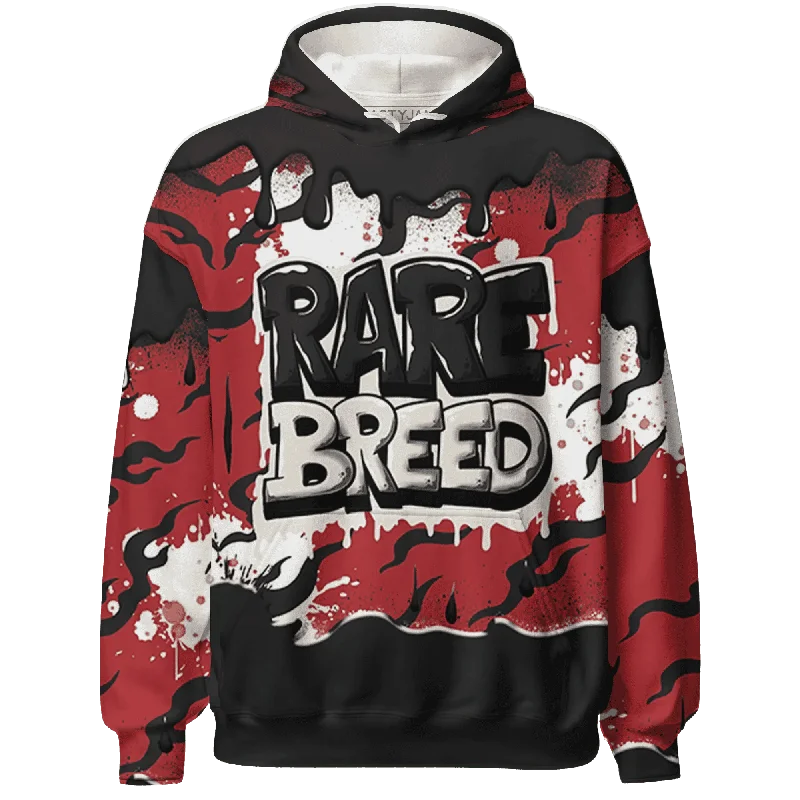 Comfortable And Stylish Unisex Outfits Seize Bargains Black Toe Reimagined Red White 1s NastyJamz Hoodie Match Rare Breed Drippin All-Over Print