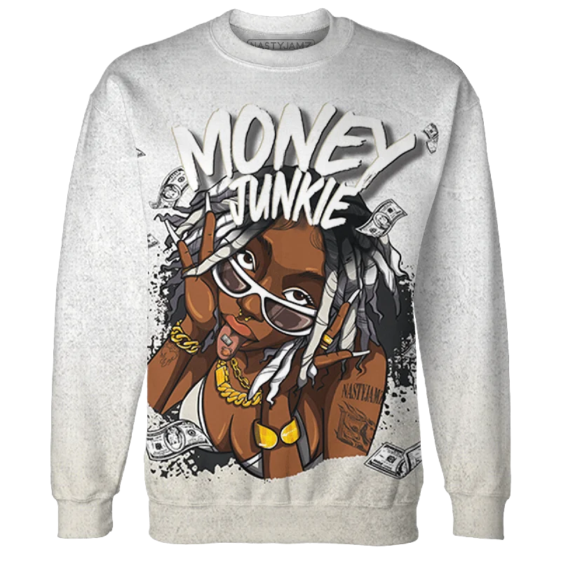 Urban-Inspired Unisex Fashion Trends End Of Season Sale NastyJamz Gratitude 11s Sweatshirt Match Money Junkie All-Over Print