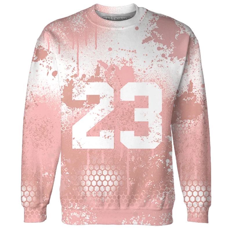 Sustainable And Ethical Unisex Clothing Flirty Fashion Discounts NastyJamz Low Legend Pink 11s Sweatshirt Match 23 Painted Graffiti