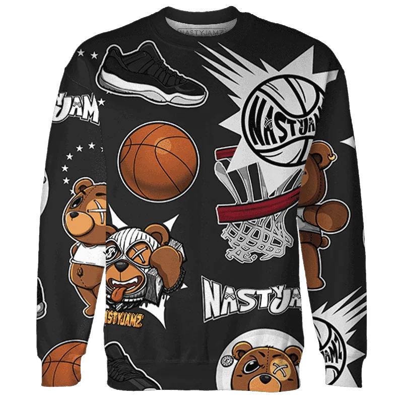 Effortless And Modern Unisex Dressing Holiday Glam NastyJamz Low Space Jamz 11s Sweatshirt Match BER Icon Wallpapers All-Over Print