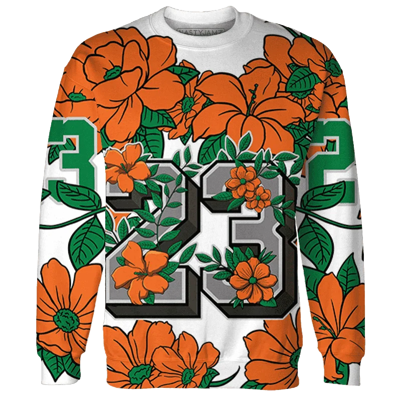 Unisex Everyday Fashion Essentials Swimwear Summer Blowout NastyJamz MAM Hurricanes 5s Sweatshirt Match 23 Floral Flower All-Over Print