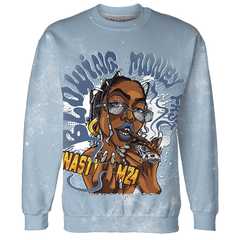 Minimalist Unisex Fashion Must-Haves Hot Deals NastyJamz Mid Diffused Blue Grey 1s Sweatshirt Match Blowing Money Fast Girl All-Over Print