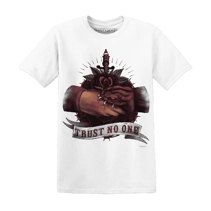 Lightweight And Breathable Unisex Wear Luxury Fashion NastyJamz VaporMax Night Maron Burgundy T-Shirt Match Trust No One Old School