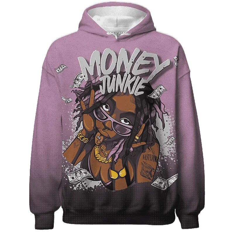 Versatile Unisex Layering Pieces Spring Fashion Orchid Neutral Grey Black White 4s NastyJamz Hoodie Match Money Junkie All-Over Print