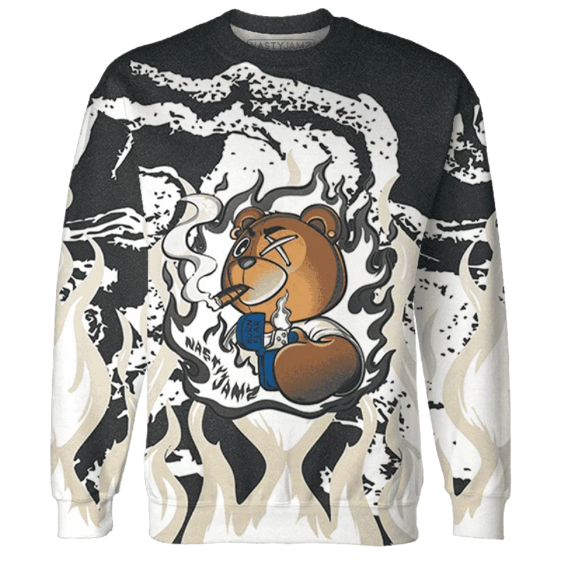 Gender-Neutral Trendy Clothing Styles Sophisticated Street Style Offers NastyJamz Quaiii 54 3s Sweatshirt Match BER Burn Fear All-Over Print